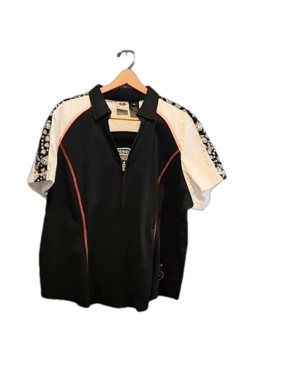 Vintage Y2K Harley Davidson full zip paisley pattern biker shirt 2W